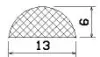 25537/EPDM65 D-profile