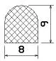 25442/EPDM65 D-profile