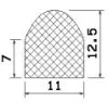 25745/EPDM65 D-profile