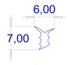 7x6mm, PVC 80, black