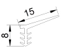 Profile 15x8mm, PVC 65, black