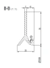 65 x 31 x 7000 mm, PVC 65, black 