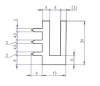 Profile 24 x 19 x 13 mm, PVC 61, black