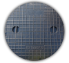 Manhole cover plastic- black, DN 600