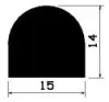 1686/EPDM70 D-profile