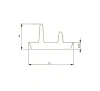 12 x 8 x 2 mm, TPE 65, black