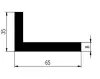 65 x 35/8 mm TPE 65, black