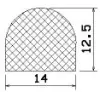50360/cellular EPDM D-profile