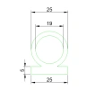 25/19 x 25/5 mm, PVC 70, black