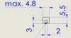 5.5 × 4.8 mm, TPE 65, black