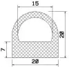 25309/EPDM65 D-profile