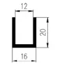 16/12 x 20 mm TPE 65, black