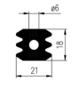 21 x 18 mm TPE65 - joint cover 