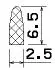 25411/EPDM65 D-profile