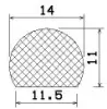 25540/EPDM65 D-profile