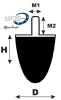 50x58mm DP / Type 6 - Silentblock conical 