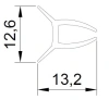 Profile 13.2 x 12.6 mm, EPDM 60, black