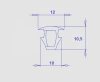Profile 12/10 x 10.5 mm, PVC/TPE 61, black