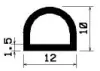 1758/EPDM65 D-profile