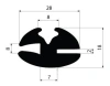 28/8 x 18/8/2 mm, TPE 65, black