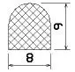 25514/EPDM65 D-profile