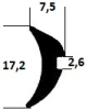 17.2 × 7.5 mm, PVC 65, black