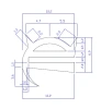 10.2 × 6.9 mm, PVC 46, black, Profile V3,