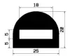 1699/EPDM65 D-profile