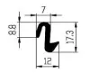 17.3 × 12 × 7 mm PVC 80 grey