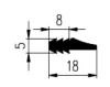 18/8 x 5 mm, PVC 65, black