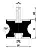 110/85 x 60 mm Silentblock type BT