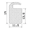 25071/EPDM65 Profile door frame;