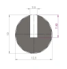 Profile 13 x 12.5 mm, PVC 65, black