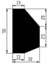 Profile 50/23 × 30 mm, TPE65, black