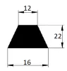 22 x 16 mm EPDM 70