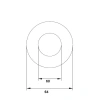 Profile Ø60x2mm, TPE 65, black