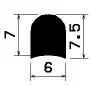 1593/EPDM70 D-profile