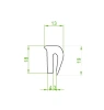 19 × 11 × 3 mm, EPDM 60, black, Profile-U