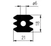 21 x 18 mm NBR45 - joint cover 