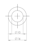 16 x 10 mm, PVC 70, black