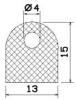 25555/PVC 65 sheet D-profile