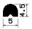 1845/D-EPDM D-profile