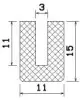25086/EPDM65 Profile-U grey