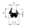 17.5/8 × 16 mm EPDM 60- joint cover