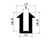 1909/ Profile-U, PVC 65, black