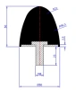 50x50mm DP / Type 6 - Silentblock Conical ADI-NR 70 - 0702021930N