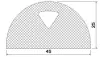 25255/EPDM65  D-profile