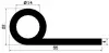 2181/p-shaped, TPE 65, P-profile