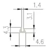 4.6 × 4.3 / 1.4 mm Sil grey