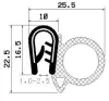 0180/microporous EPDM/EPDM with metal reinforcement